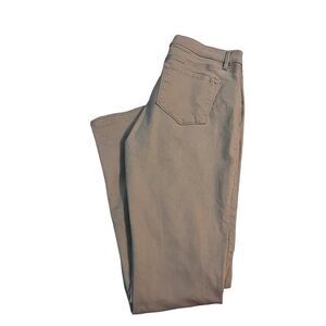 Ann Taylor LOFT Modern Skinny Jeans zipper details Beige Size 10‎